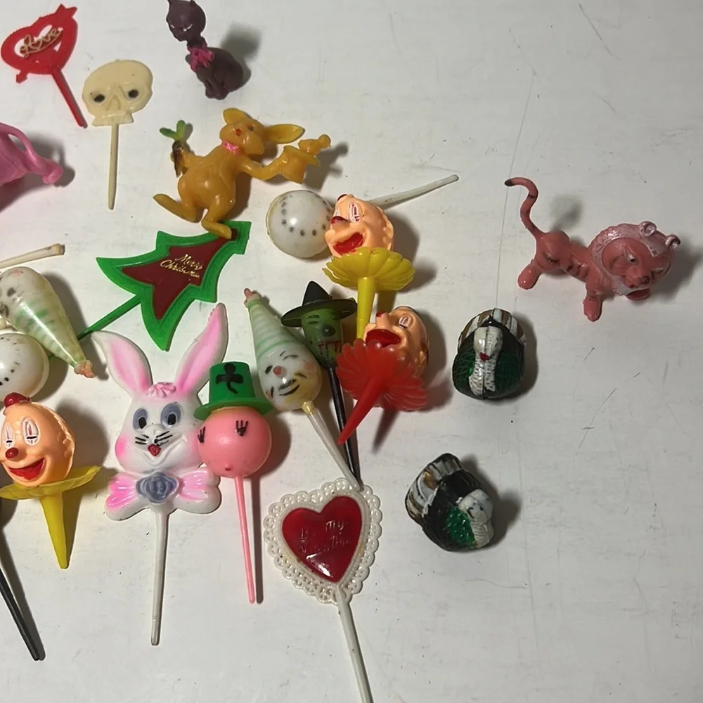 Vintage 1970’s cake topper decorations